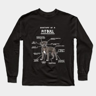 Anatomy of a PitBull Long Sleeve T-Shirt